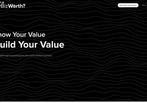 Web Development Package Example: WhatIsMyBizWorth | Corporate
