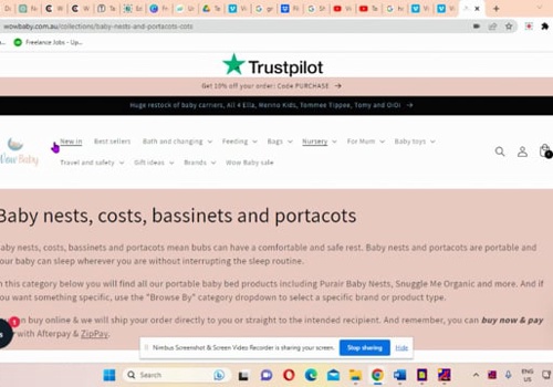Web Development Package Example: Ecommerce website- WoWbaby products