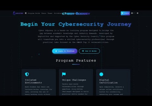 Video Production Package Example: Cyber Odyssey: Immersive Landing Page Demo Video