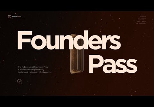 Web Design Package Example: Bubbleworld Founders Pass Landing page