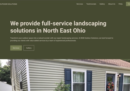 Web Design Package Example: Landscaping Website