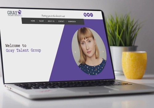 Web Design Package Example: Website design for Talent Agency