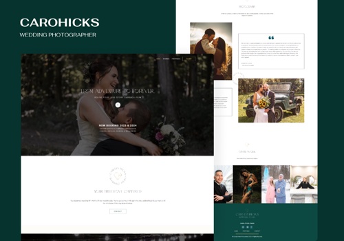 Branding Package Example: Wedding Photography Branding + Webdesign
