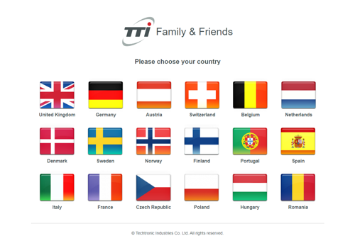 Web Design Package Example: TTI Friends & Family
