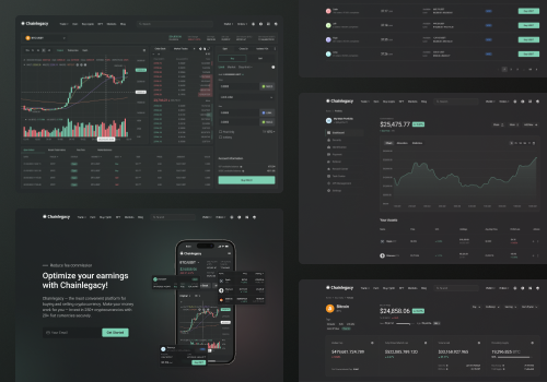 Web Design Package Example: Chainlegacy - crypto trading platform.