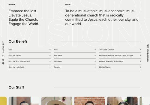 UX/UI Design Package Example: Web Design + Development for Mega Church