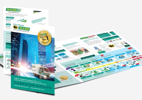 Print Design Package Example: Brochure design for TA-Q-Bin Malaysia
