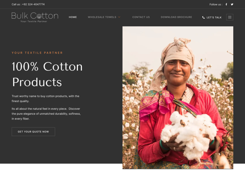 Search Engine Optimization Package Example: Bulk Cotton Brand & Manufacturer SEO