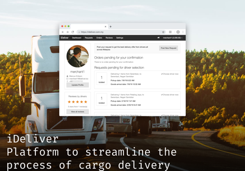 Web Development Package Example: iDeliver | Cargo Delivery Platform