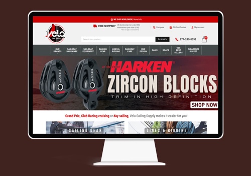 E-Commerce Development Package Example: VELA: SAILING SUPPLY EQUIPMENT WEBSITE DEVELOPMENT