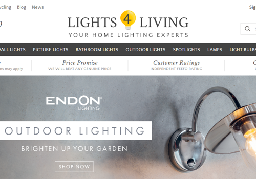 E-Commerce Development Package Example: Lights 4 Living