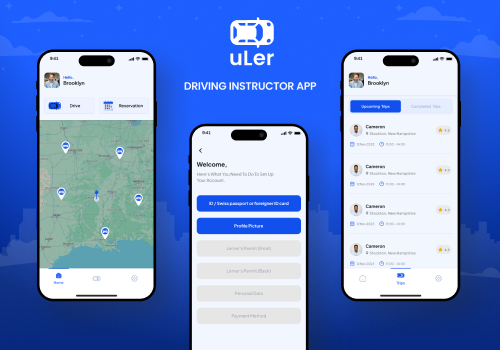 Web Design Package Example: uLer App: Driving Instructor app