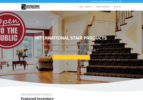 Web Design Package Example: International Stair Products
