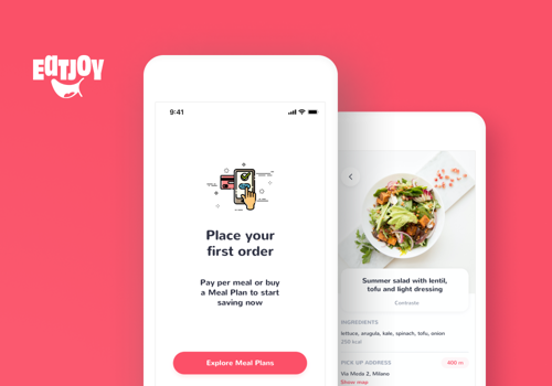 UX/UI Design Package Example: Eat&Joy – Food Ordering Mobile App Development