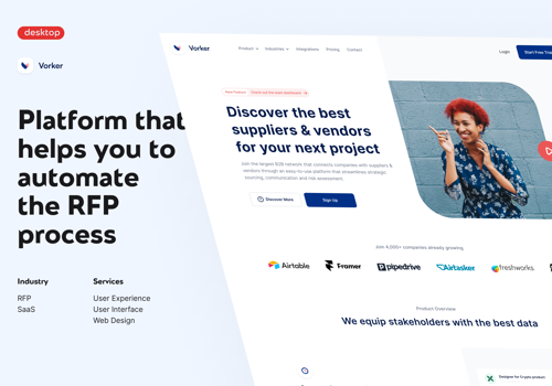 UX/UI Design Package Example: Platform that helps you to automate the RFP proces