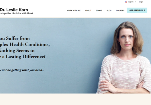 Web Design Package Example: Dr Leslie Korn