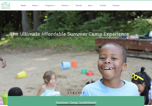 Web Development Package Example: Camp Amy Molson