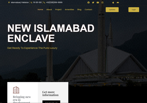 Web Development Package Example: New Islamabad Enclave