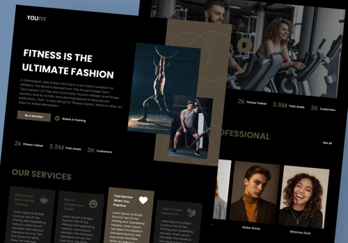 Web Design Package Example: YouFit Website Design