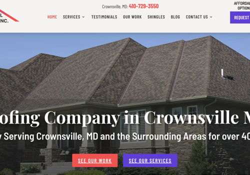 Social Media Marketing Package Example: Colonial Roofing, Inc website/SEO/PPC Project