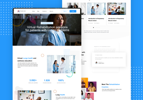 UX/UI Design Package Example: UI/UX Design for Virtual Lungs fitness
