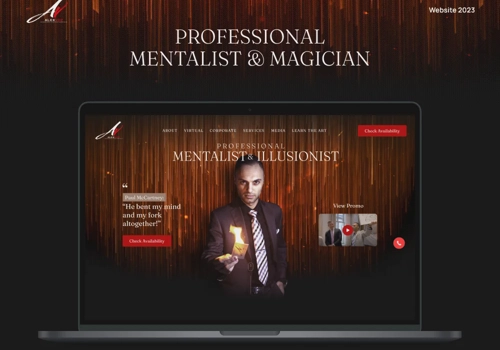 UX/UI Design Package Example: Designed & Developed a Website For a Magician