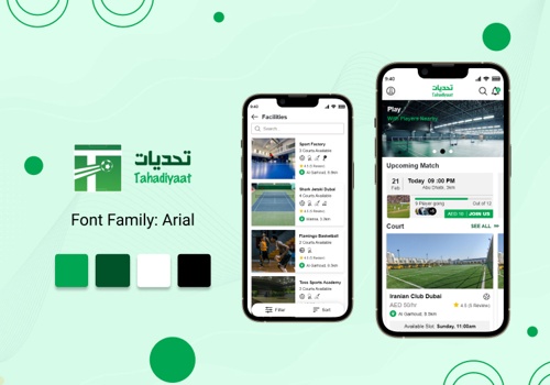Mobile App Development Package Example: Tahadiyaat - Sports Court Booking App