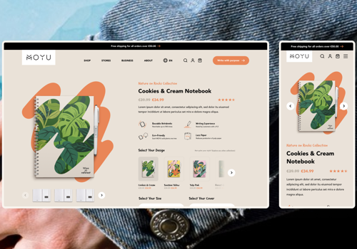 E-Commerce Development Package Example: MOYU: Shopify e-commerce design & development