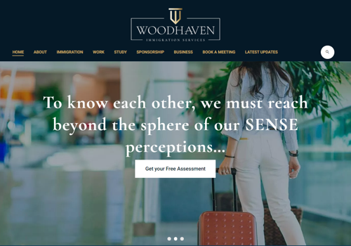 Web Design Package Example: Custom Website Design for Woodhaven Immigration