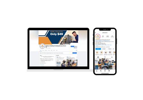 Social Media Marketing Package Example: SMM, SEO & Website Dev for HVAC Company