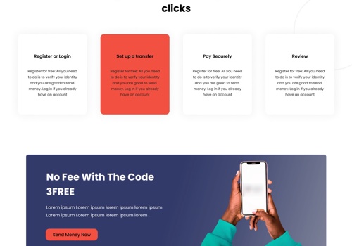 Web Design Package Example: Transferwallets