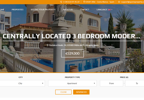 Search Engine Optimization Package Example: SpaniaProperty