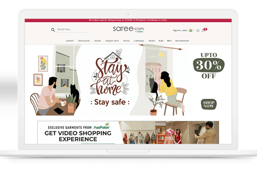 Web Development Package Example: Saree - Magento Ecommerce Development
