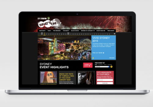 UX/UI Design Package Example: City of Sydney What's On