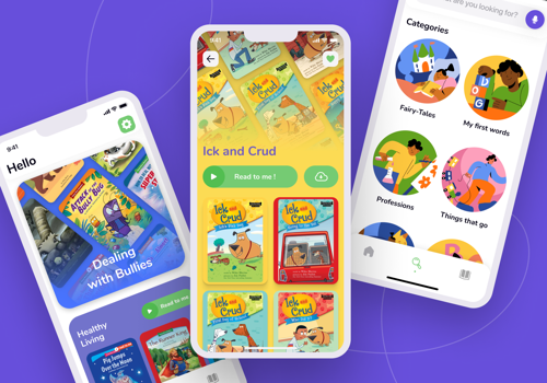 Mobile App Development Package Example: Booka - interactive books for kids