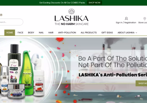 Digital Strategy Package Example: Lashika- The No Harm Skincare