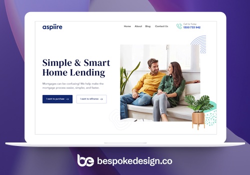 Web Design Package Example: Online Home Lending website