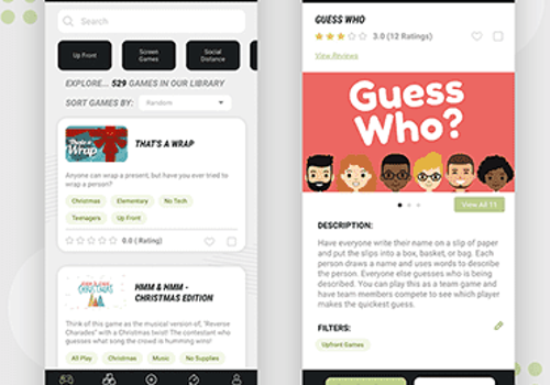 Mobile App Development Package Example: Grow Games & Icebreakers