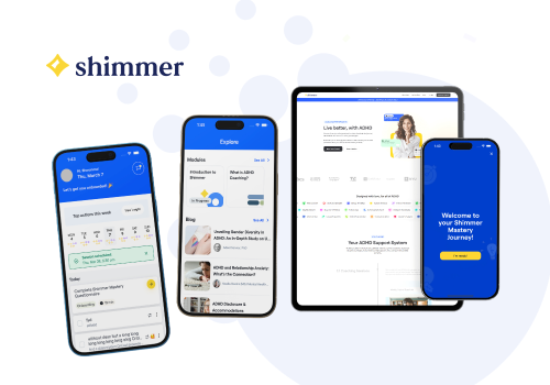IT Staff Augmentation Package Example: Shimmer is the #1 coaching platform for adults wit
