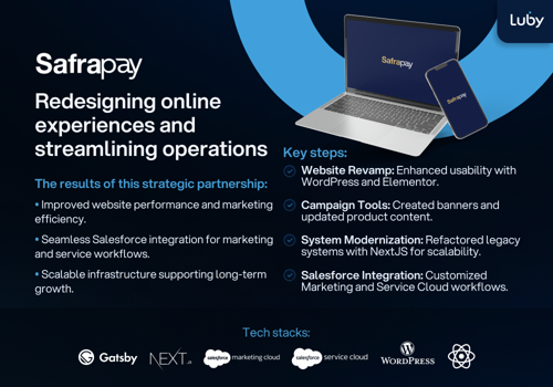 Custom Software Development Package Example: SafraPay: Extended Teams for Multiple Projects