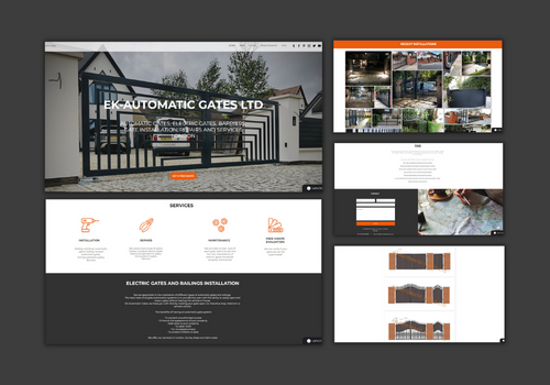 Web Design Package Example: EK-Automatic Gates London