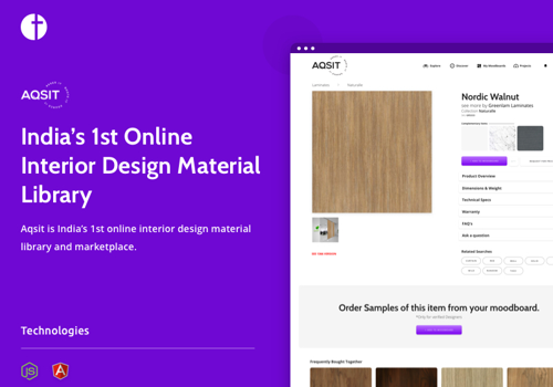 Web Development Package Example: India’s 1st Interior Design Material & Marketplace