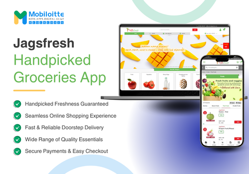 Mobile App Development Package Example: Jagsfresh : Handpicked Groceries App