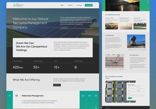 Web Design Package Example: Renewable Energy Website Design and Development