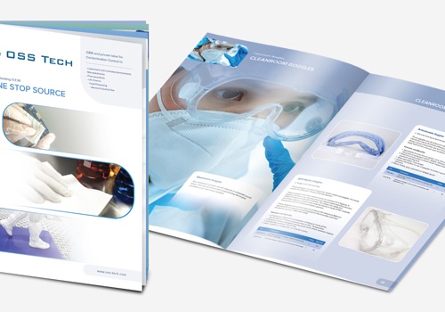 Graphic Design Package Example: OEM PPE Product Catalog Design for OSS Tech
