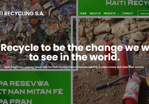 Web Design Package Example: Haiti Recycling