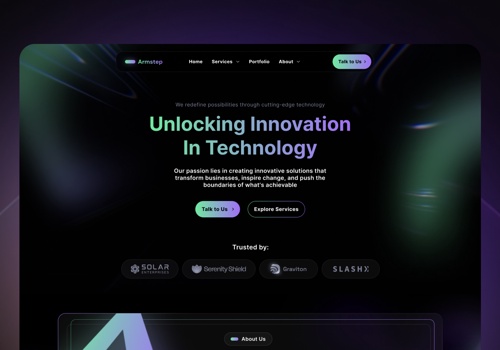 Web Design Package Example: Armstep