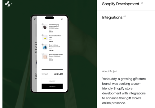 Web Development Package Example: Shopify Development | Yeabuddy
