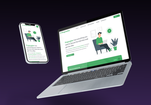 Web Design Package Example: PrepMatter / Concept Web Design