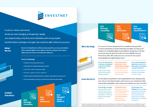 Branding Package Example: Envestnet Cloud Services Messaging & Design